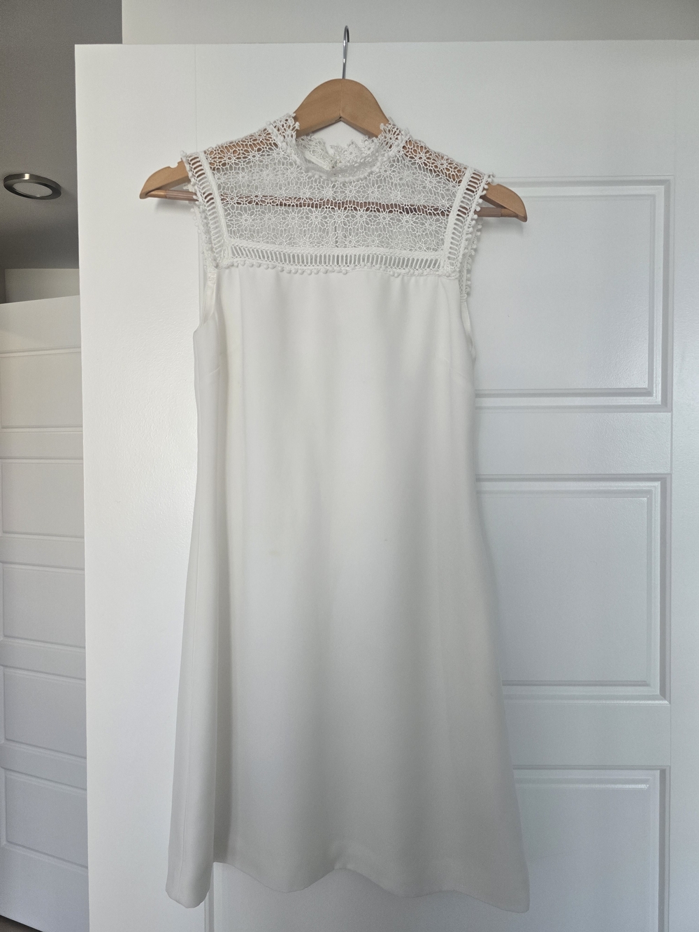 Ted Baker London White Lace Yoke Mini Dress